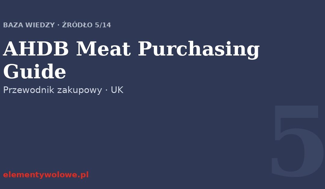 AHDB — Meat Purchasing Guide (Wielka Brytania)