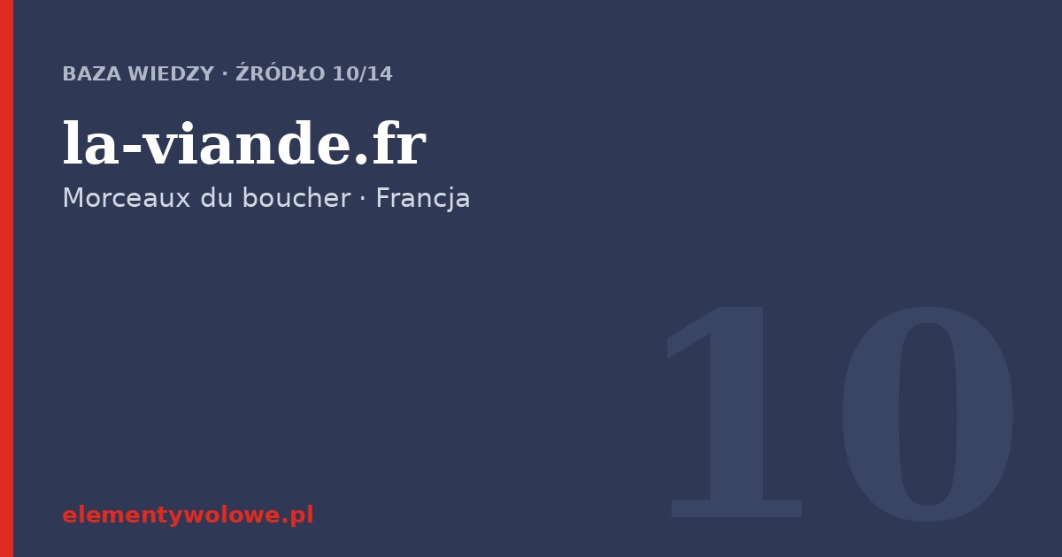 la-viande.fr — francuski rozbiór i morceaux du boucher