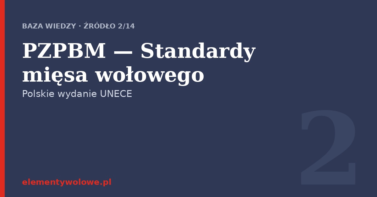 PZPBM — „Standardy mięsa wołowego” (polskie wydanie UNECE)